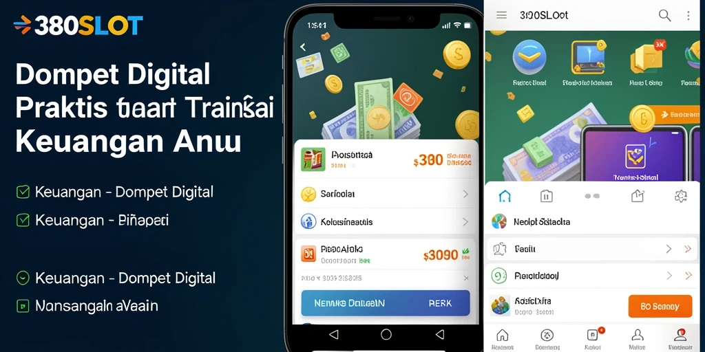 Tampilan antarmuka aplikasi Dompet Digital 380SLOT yang user-friendly.