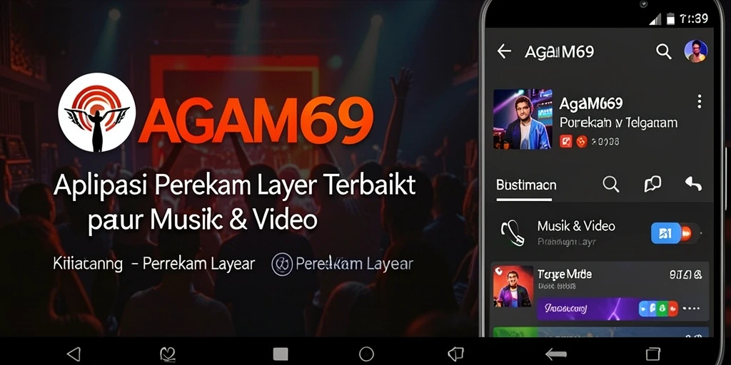 Antarmuka AGAM69 menampilkan berbagai fitur perekam layar yang intuitif.