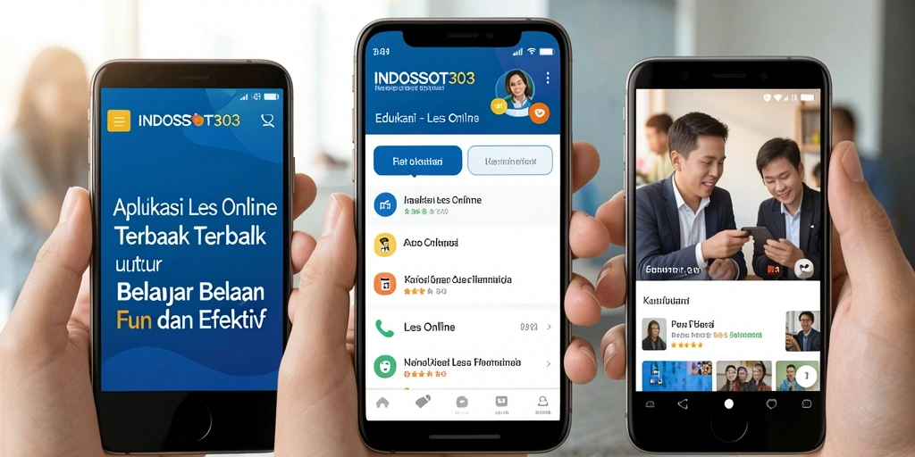 Tampilan antarmuka Les Online yang menarik dan interaktif.